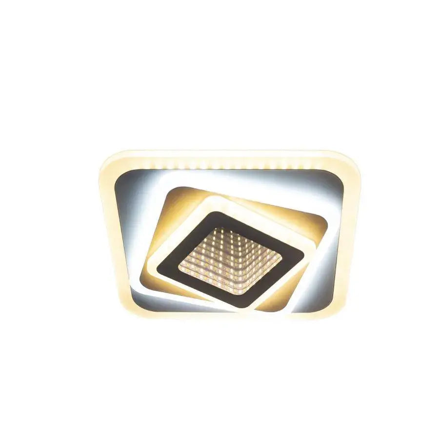 Lustra LED NEXA Patrat 3D, 36W, Alb, Lumina Rece/Calda/Neutra