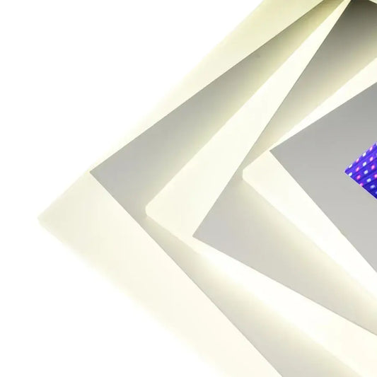 Lustra LED 3D NIVARA Patrata, Diametru 30cm, 20W RGB, Alb, Lumina Rece/Calda/Neutra