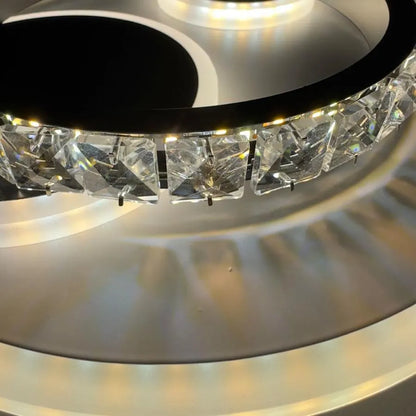 Lustra LED Cristal, Andrea, 30W Alb Negru