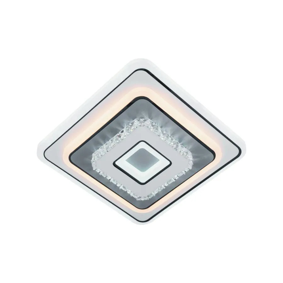 Lustra LED cu cristal ARABELA, 35W, lumina Rece/Calda/Neutra, Alb – lustră LED, culoare albă – RegalStore, iluminat inte