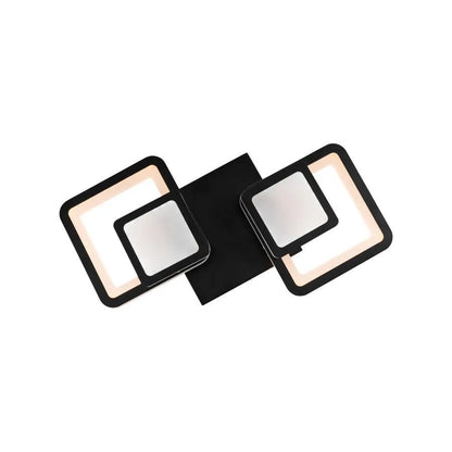 Lustra LED cu telecomanda BALANS 48W, 2 Patrate, lumina Rece/Calda/Neutra, Dimabila, Negru