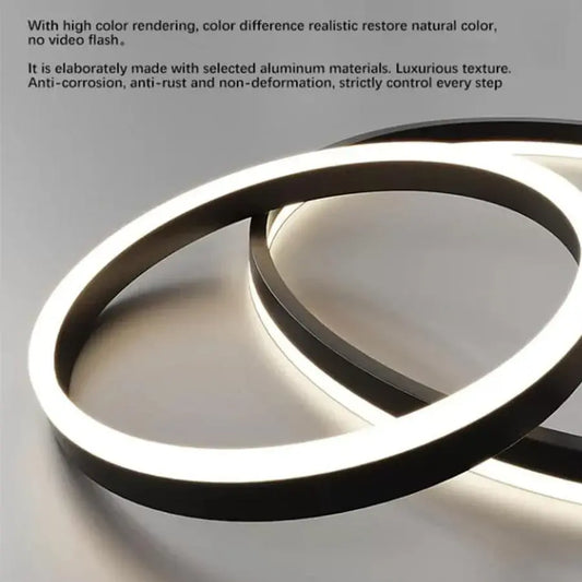 Lustra LED Casiana cu Telecomanda, 130W, Negru, Dimabila