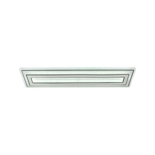 Lustra LED Chloe, 100W, Acril si Metal, Alb