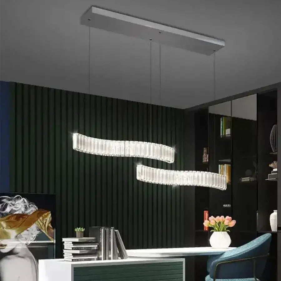 Lustra LED Cristal cu Telecomanda Merve 24W Crom Lucios