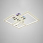 Lustra LED Cristal RGB cu Telecomanda Justin 106W Dimabila Argintiu