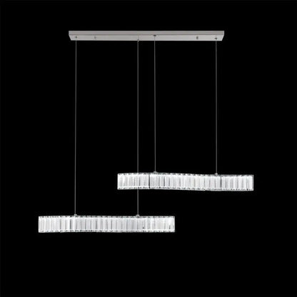 Lustra LED Cristal cu Telecomanda Merve 24W Crom Lucios