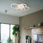 Lustra LED cu telecomanda BETTY, 82W, 6 Cercuri, lumina Rece/Calda/Neutra, Dimabila, Alb – lustră LED, culoare albă, cu