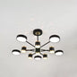 Lustra LED cu telecomanda NOVA JOSHUA, 95W, lumina Rece/Calda/Neutra, Dimabila, Negru