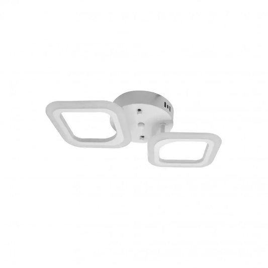 Lustra LED ERIKA, 11W, 2 Patrate, lumina Neutra, Alb