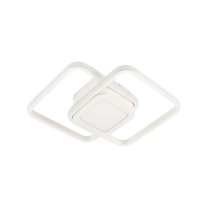 Lustra LED DUOFORM, 36W, Design Geometric, Patrat Rotunjit, Alb, Lumina Calda/Rece/Neutra