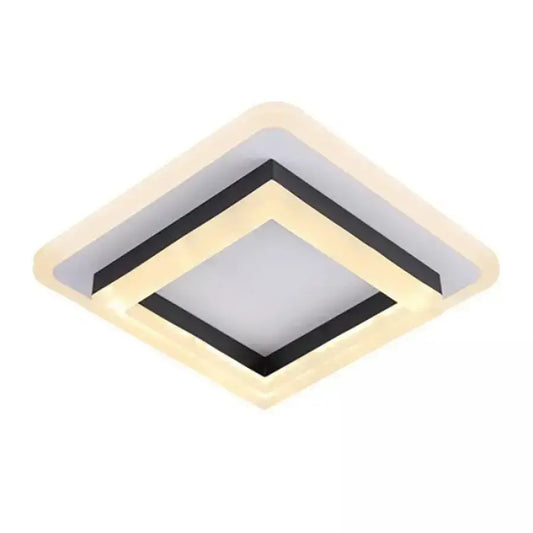 Lustra LED MODERNA 29W, Lungime 20 cm, Patrata, lumina Rece/Calda/Neutra, Negru – RegalStore