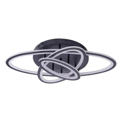 Lustra LED cu telecomanda GENTIANA, 75W, 3 Elipse, lumina Rece/Calda/Neutra, Dimabila, Negru