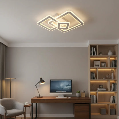 Lustra LED Horetensia cu Telecomanda, 116W, Dimabil, Lumina Calda/ Neutra/ Rece, Alb