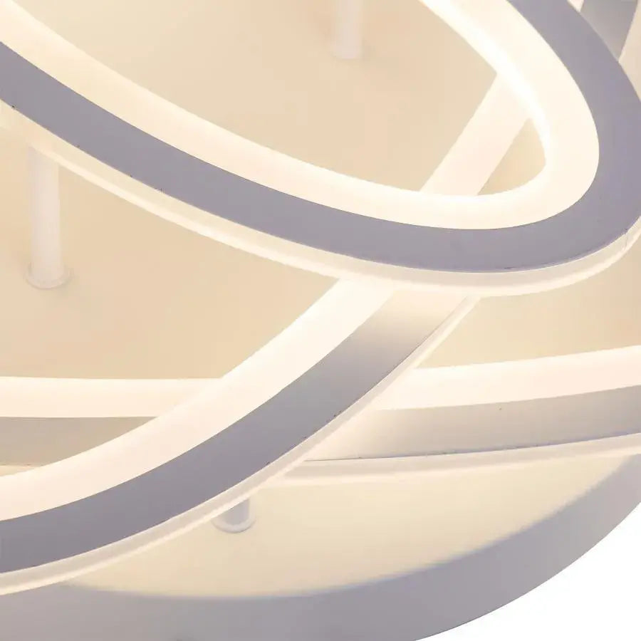 Lustra LED cu telecomanda GENTIANA, 75W, 3 Elipse, lumina Rece/Calda/Neutra, Dimabila, Alb