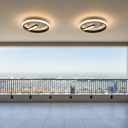 Lustra LED VICTORIA, 16W, lumina Rece/Calda/Neutra, Negru