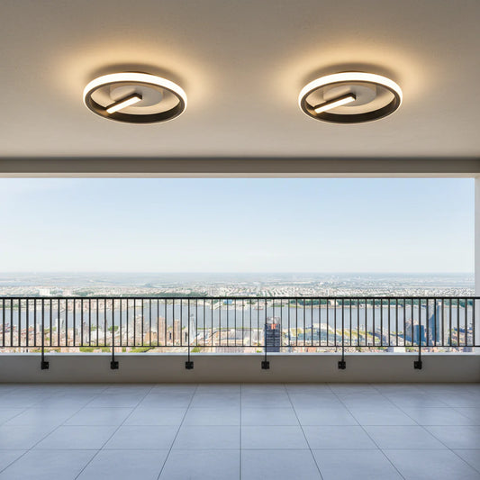 Lustra LED VICTORIA, 16W, lumina Rece/Calda/Neutra, Negru