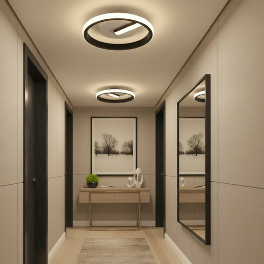 Lustra LED VICTORIA, 16W, lumina Rece/Calda/Neutra, Negru