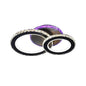 Lustra LED Khalida cu Telecomanda, 106W, Negru, RGB