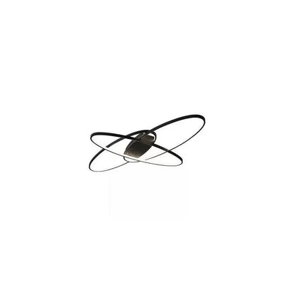 Lustra LED ORBITA cu Telecomanda, 140W, Lumina Rece/Calda/Neutra, Dimabila, Negru