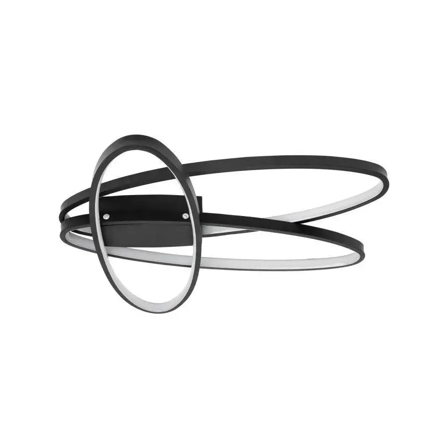 Lustra LED ORBITA cu Telecomanda, 140W, Lumina Rece/Calda/Neutra, Dimabila, Negru