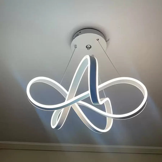 Lustra LED Suspendata cu Telecomanda INFINITY Halo, 138W, Inaltime Reglabila, Lumina Rece/Calda/Neutra, Dimabila, Alb