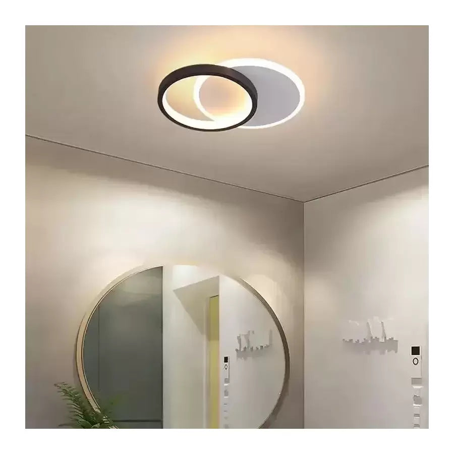 Lustra LED Mario, 24W, lumina Rece/Calda/Neutra Alb Negru