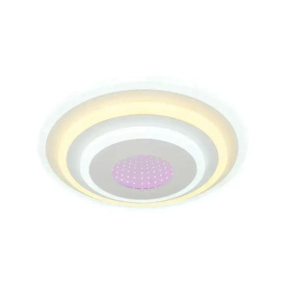 Lustra LED 3D NIVARA Rotonda, Diametru 30cm, 20W RGB, Alb, Lumina Rece/Calda/Neutra