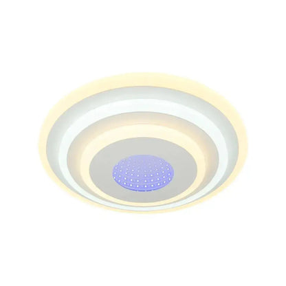 Lustra LED 3D NIVARA Rotonda, Diametru 30cm, 20W RGB, Alb, Lumina Rece/Calda/Neutra