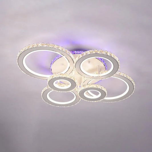 Lustra LED Shayma cu Telecomanda, 238W, Alb, RGB