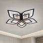 Lustra LED cu telecomanda DALIA, 71W, 5 Petale, lumina Rece/Calda/Neutra, Dimabila, Negru