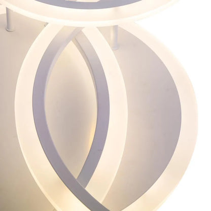 Lustra LED cu telecomanda LUCY, 70W, 4 Cercuri, lumina Rece/Calda/Neutra, Dimabila, Alb