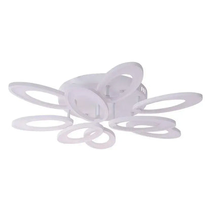 Lustra LED cu telecomanda SUNFLOWER, 98W, 9 Elemente, lumina Rece/Calda/Neutra, Dimabila, Alb – lustră LED, culoare albă