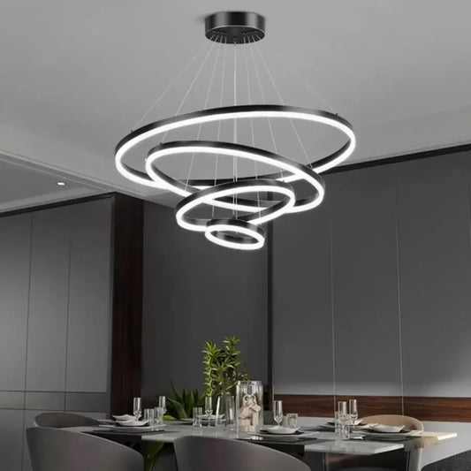 Lustra LED cu Telecomanda Azariah 112W Dimabila Negru