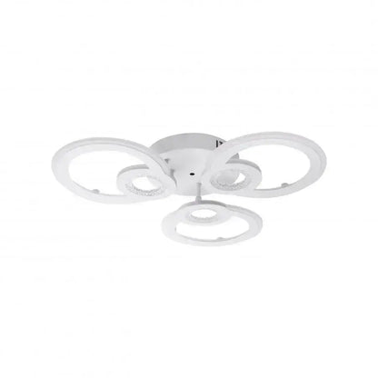 Lustra LED cu telecomanda KADE, 80W, 3 Cercuri, lumina Rece/Calda/Neutra, Dimabila, Alb