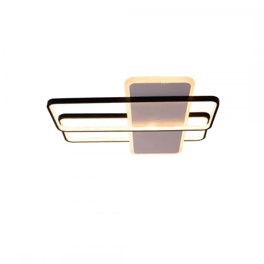 Lustra LED cu Telecomanda CAROLINA 76W Patrate Suprapuse Lumina Rece/Calda/Neutra Dimabila Alb Negru