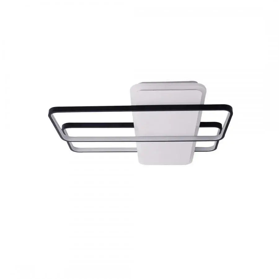 Lustra LED cu Telecomanda CAROLINA 76W Patrate Suprapuse Lumina Rece/Calda/Neutra Dimabila Alb Negru