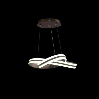 Lustra LED Suspendata cu Telecomanda INFINITY LOOP, 120W, Inaltime Reglabila, Lumina Rece/Calda/Neutra, Dimabila, Negru