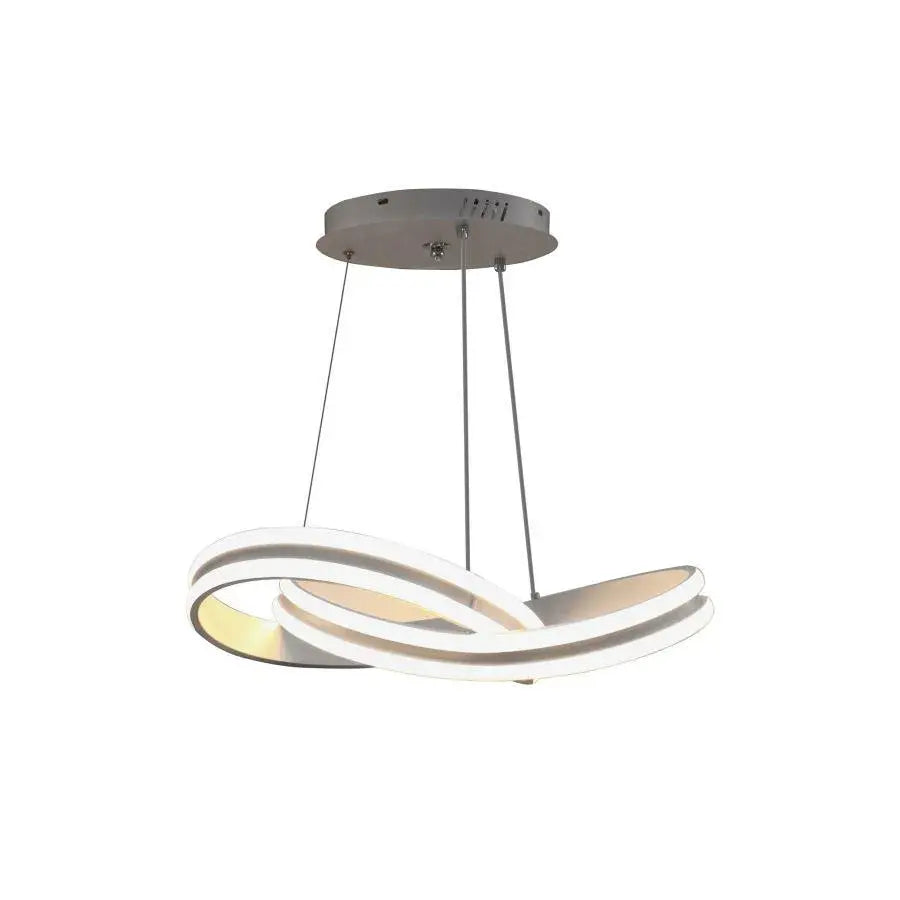 Lustra LED Suspendata cu Telecomanda INFINITY LOOP, 120W, Inaltime Reglabila, Lumina Rece/Calda/Neutra, Dimabila, Alb