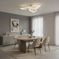 Lustra LED cu telecomanda LOTUS, 48W, 3 Petale, lumina Rece/Calda/Neutra, Dimabila, Alb