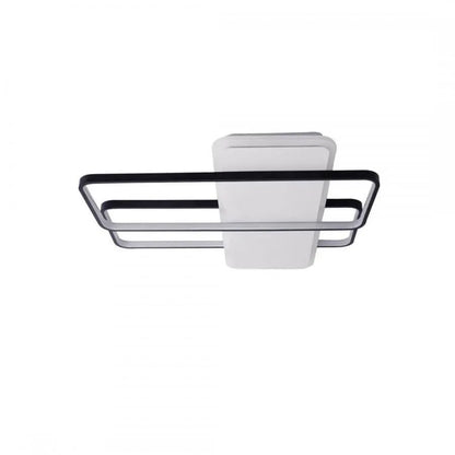 Lustra LED cu Telecomanda Emanuella 168W Dimabila Alb Negru