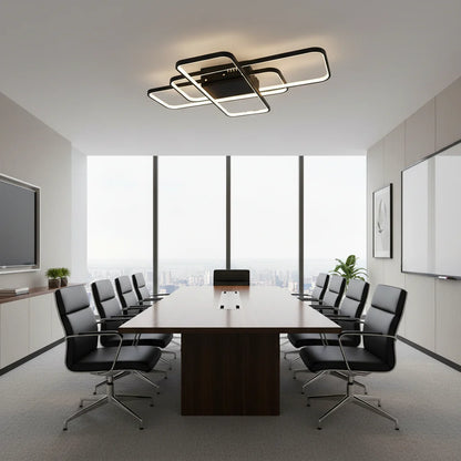 Lustra LED cu telecomanda AXIS, 96W, 3 Elemente,, lumina Rece/Calda/Neutra, Dimabila, Negru
