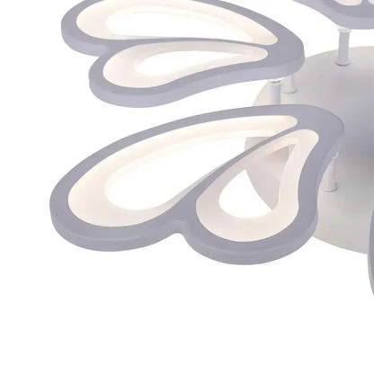 Lustra LED cu telecomanda BLOSSOM 78W, 6 Petale, Diametru 60cm, lumina Rece/Calda/Neutra, Dimabila, Alb