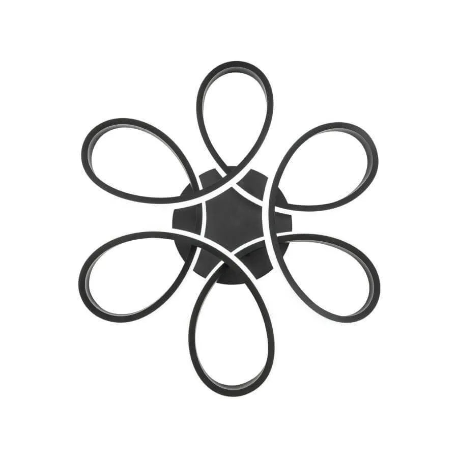 Lustra LED cu telecomanda HELIX, 108W, lumina Rece/Calda/Neutra, Dimabila, Negru – lustră LED, culoare neagră, cu teleco