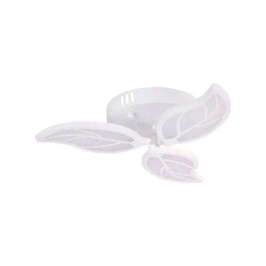 Lustra LED cu telecomanda LAURICE, 33W, 3 Petale, lumina Rece/Calda/Neutra, Dimabila, Alb – lustră LED, culoare aurie, c