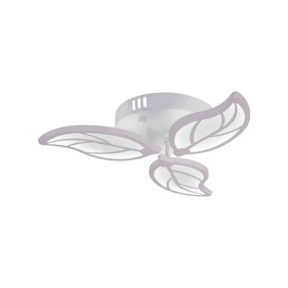 Lustra LED cu telecomanda LAURICE, 33W, 3 Petale, lumina Rece/Calda/Neutra, Dimabila, Alb