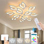 Lustra LED cu Telecomanda LILY 12 Elemente Lumina Rece/Calda/Neutra 150W Dimabila Alb