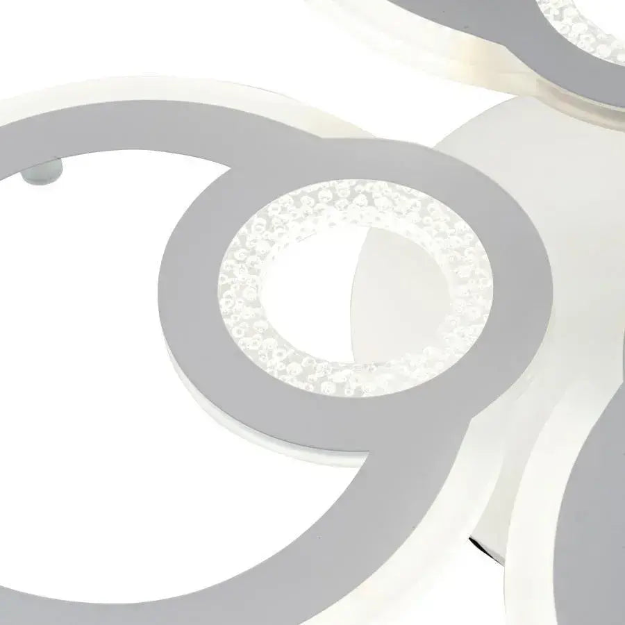 Lustra LED cu telecomanda KADE, 72W, 4 Cercuri, lumina Rece/Calda/Neutra, Dimabila, Alb – lustră LED, culoare albă, cu t