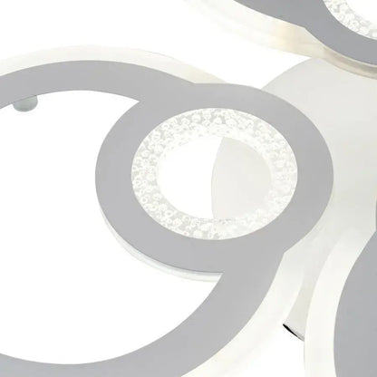 Lustra LED cu telecomanda KADE, 72W, 4 Cercuri, lumina Rece/Calda/Neutra, Dimabila, Alb – lustră LED, culoare albă, cu t