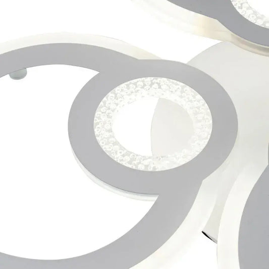 Lustra LED cu telecomanda KADE, 72W, 4 Cercuri, lumina Rece/Calda/Neutra, Dimabila, Alb – lustră LED, culoare albă, cu t