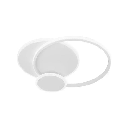 Lustra LED cu telecomanda SILVIAN, 58W, 3 Cercuri, lumina Rece/Calda/Neutra, Dimabila, Alb